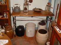 Sofa Foyer Or Accent Table Salvaged Base Cypress Top Live Edges 1 small