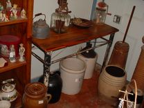 Sofa Foyer Or Accent Table Salvaged Base Cypress Top Live Edges 5 small