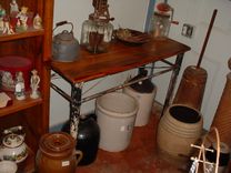 Sofa Foyer Or Accent Table Salvaged Base Cypress Top Live Edges 4 small