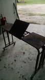 Metal Hospital Tray Meal Table On Wheels, Also Used As A Desk, 6 small