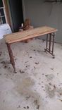 Metal Hospital Tray Meal Table On Wheels, Also Used As A Desk, 1 small