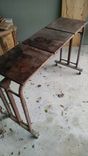 Metal Hospital Tray Meal Table On Wheels, Also Used As A Desk, 5 small
