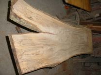 Spalted Maple Slab Sofa Entrance Table, Live Edges With Bark 5 small