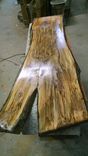 Spalted Maple Slab Sofa Entrance Table, Live Edges With Bark 3 small