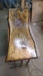 Spalted Maple Slab Sofa Entrance Table, Live Edges With Bark 4 small