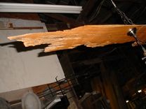Louisiana Sinker Cypress Specimen Slab 3 Drop Light Fixture 7 Foot Long 2 small