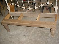 Brass & Iron Foundry Headboard Bench, Wide Board Cypress Seat!! 6 small