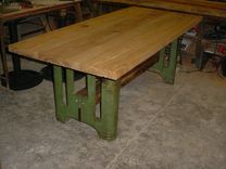Sinker Cypress Tables With Industrial Style Pedestal Metal Legs, Live Or Natural Edges 1 small