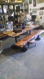Sinker Cypress Table And Bench Steampunk, Industrial 1 small