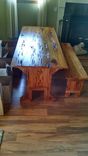 Sinker Cypress Table And Bench Steampunk, Industrial 4 small