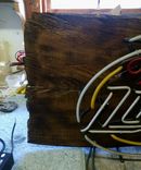 Miller Light Beer Sign One Of A Kind On Cypress Wood! 2 small