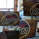 Miller Light Beer Sign One Of A Kind On Cypress Wood! 4 small