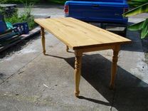 7 Foot Golden Cypress Harvest Table 4 small
