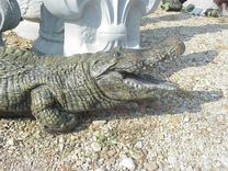4 Foot Plus Life Like Alligator Concrete Statue Or Water Feature 3 small