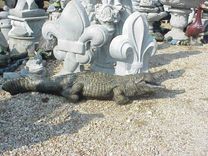 4 Foot Plus Life Like Alligator Concrete Statue Or Water Feature 4 small