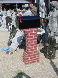 Lifetime Concrete Faux Brick Usps Postal Mailbox Post, 2 Pcs. 1 small