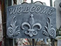 Fleur Di Lis Wall Plaque Or Tile Insert 3 small