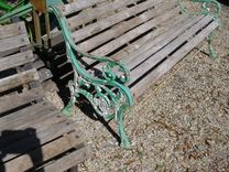 Sold 5' Victorian Garden Bench Heavy And Very Old! 3 small