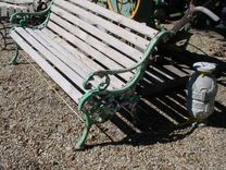 Sold 5' Victorian Garden Bench Heavy And Very Old! 2 small