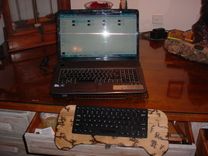 Blue Tooth Keyboard Holder Stand Carved With Fire On Wood Design! 2 small