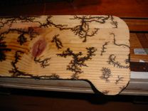 Blue Tooth Keyboard Holder Stand Carved With Fire On Wood Design! 5 small