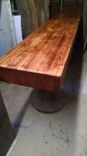 Double Concrete Pedestal, & Laminated Pine Butcher Block Top Sofa Table 3 small