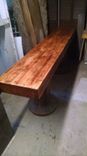 Double Concrete Pedestal, & Laminated Pine Butcher Block Top Sofa Table 5 small