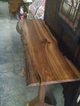Double Pedestal Cypress Foyer Or Sofa Table 6 small