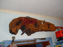 Miller Beer Neon Swamp Art On Cypress Pecky Drift Wood 3 small