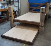 Reclaimed Post & Trundle Bed 2 small