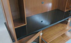 !00% Clear Walnut Entertainment Center 3 small