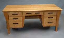 Cherry-Mission Style Executive Desk 1 small