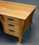 Cherry-Mission Style Executive Desk 6 small