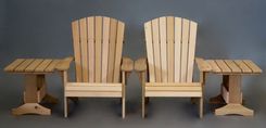 Cedar Adirondack Chairs And Table 4 small