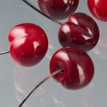 One Realistic Glass Bing Cherry Sculpture, Hand Blown and Life-Sized 1 small