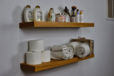 Bathroom Wall Shelf, Bathroom Floating Shelves, Wooden Bathroom Shelves, Above Toilet Shelf 4 small