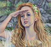 Hand Painted Portrait As Illustration: 58x34 2 small
