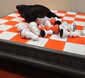 Orange White And Gray Chess Board 2 small