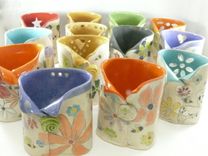 One Ceramic Pencil Holder Desk Organizer / Ceramic Toothbrush Holder 1 small