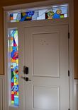 Stained Glass Sidelight And Transom Windows- Mondrinsky 6 small