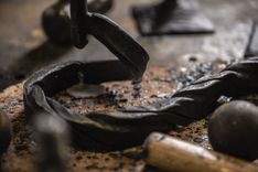 Hand Forged Iron Candlesticks 3 small