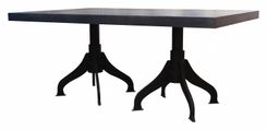 Zander, Industrial Metal Double Pedestal Dining Table 1 small