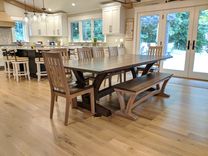 White Oak Trestle Dining Set 1 small