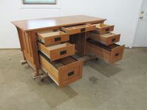 Mission Style Office Desk, Quarter Sawed Whito Oak, Walnut, Cherry 2 small