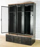 Vintage Industrial Mud Room Locker. Modern Lockers.. Retail Fixture. Bench. File Drawers. Retail 3 small