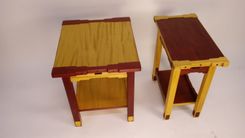 Green & Green Gone Wild Mismatched Nightstands In Yellowheart And Purpleheart 1 small