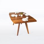 Extendable Dining Table In Solid Walnut Wood With Two Leaves - Seats 6-10 "Bela" 2 small