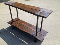Reclaimed Oak & Steel Console Table 1 small