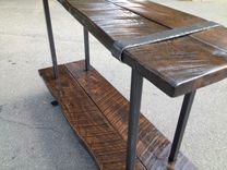 Reclaimed Oak & Steel Console Table 2 small
