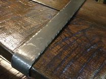 Reclaimed Oak & Steel Console Table 3 small